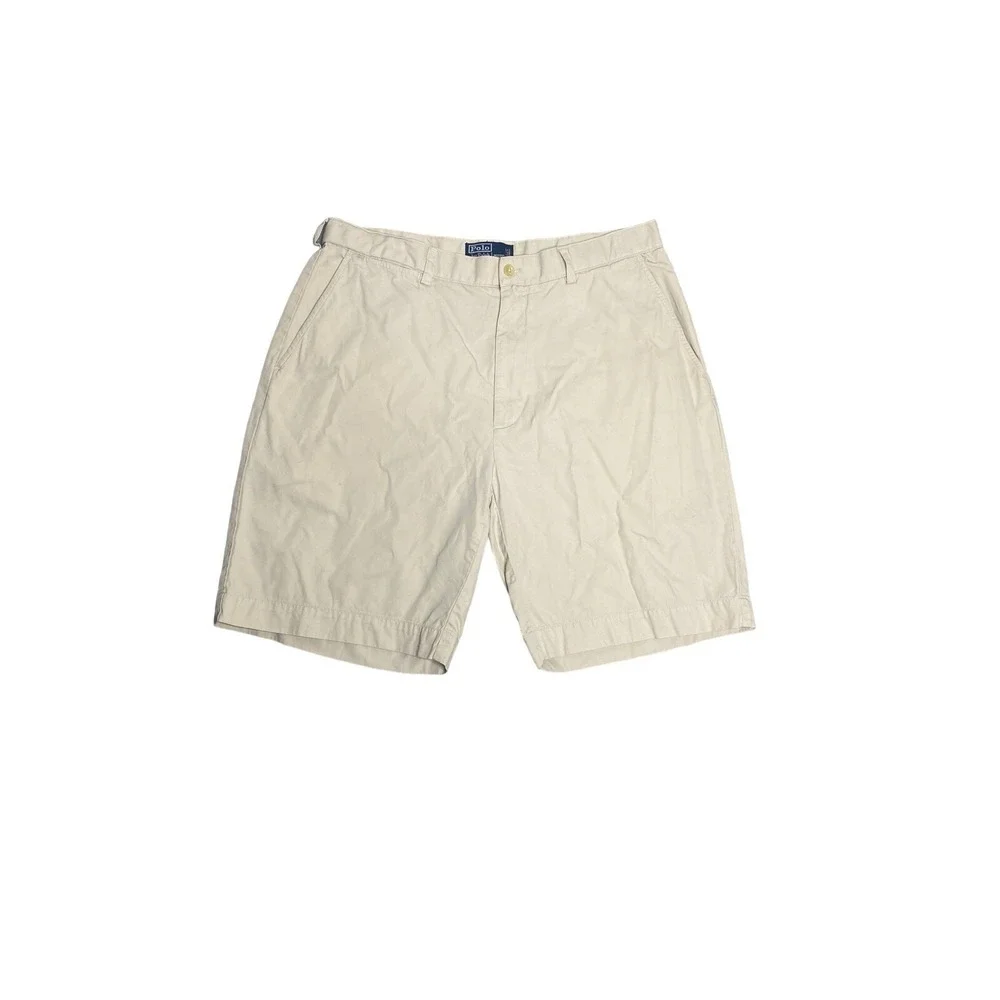 Polo Ralph Lauren Mens Flat Front Prospect‎ Chino Shorts in Tan Size 36